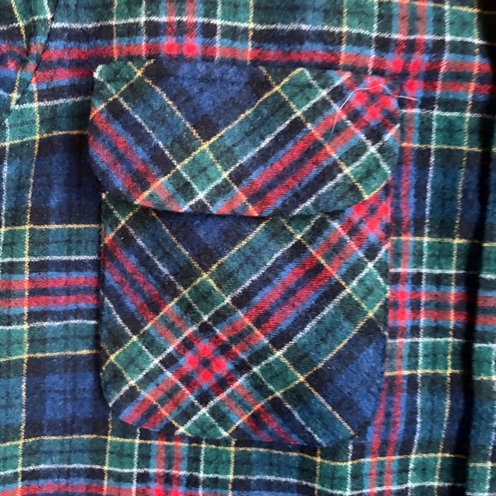 Vintage 70s/80s Pendleton Wool Field Shirt Men's M - Black Watch Tartan Plaid - Picture 2 of 9
